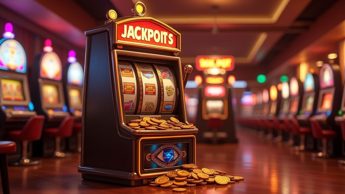 Tragamonedas de casino animada que muestra Silver entre niveles de jackpot mayores
