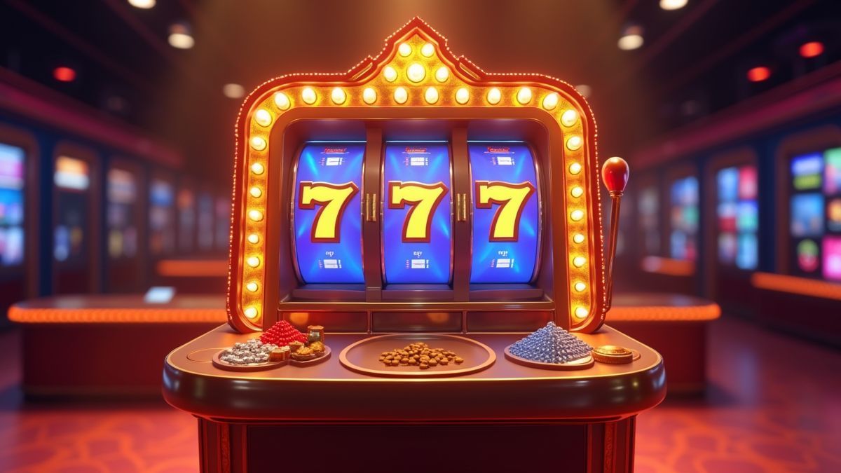 Máquina tragaperras piramidal animada de Take It Or Not con luces de jackpot