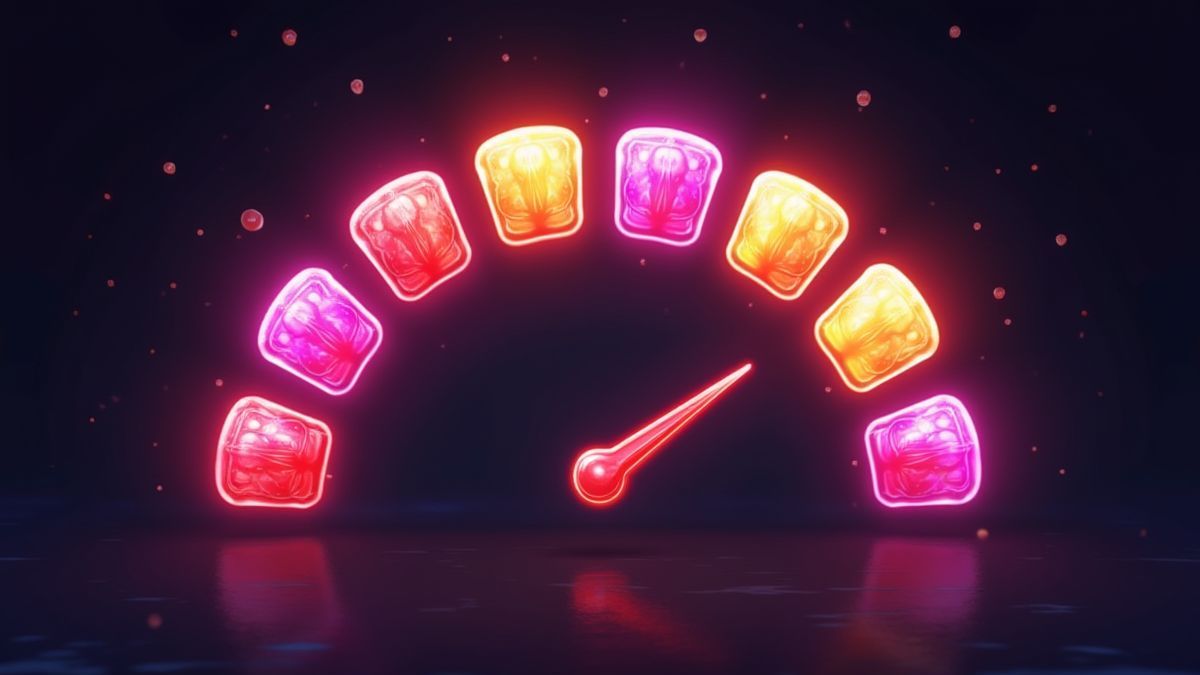 Compteur de multiplicateurs dans Jelly Mania XtraStreak.