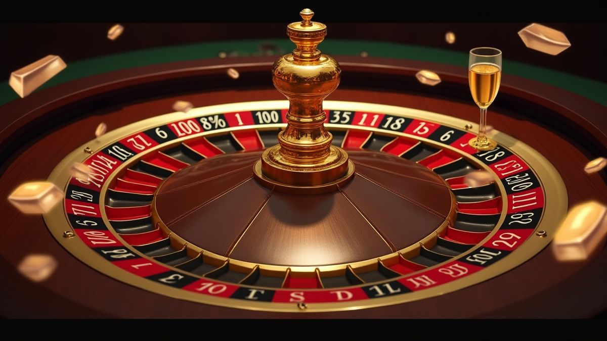 Écran de jeu avec des icônes de luxe comme des barres d'or et des diamants.