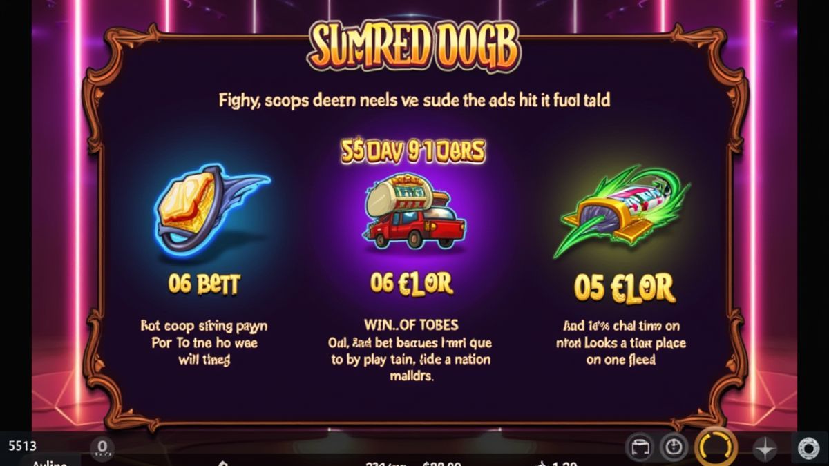 Benutzeroberfläche des Spielautomaten, die Einsatzoptionen anzeigt.