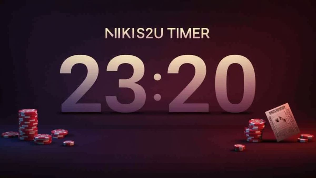 Animierter Timer mit leuchtendem Hintergrund und Casino-Elementen.