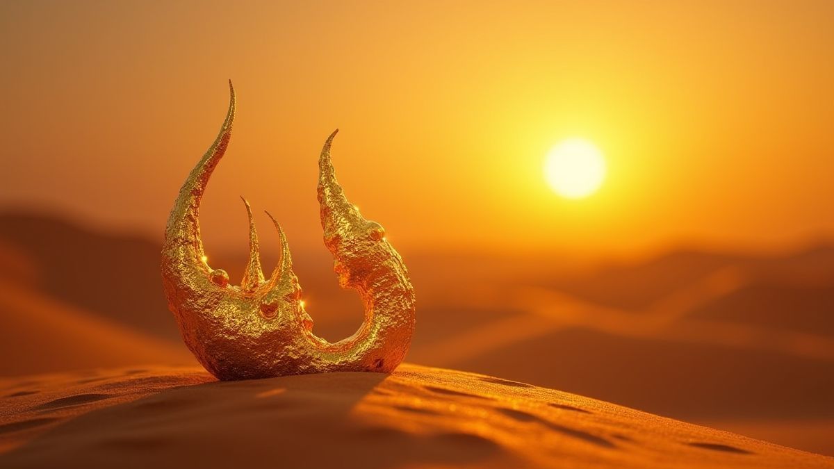 Golden Wild symbol glowing under the desert sun.