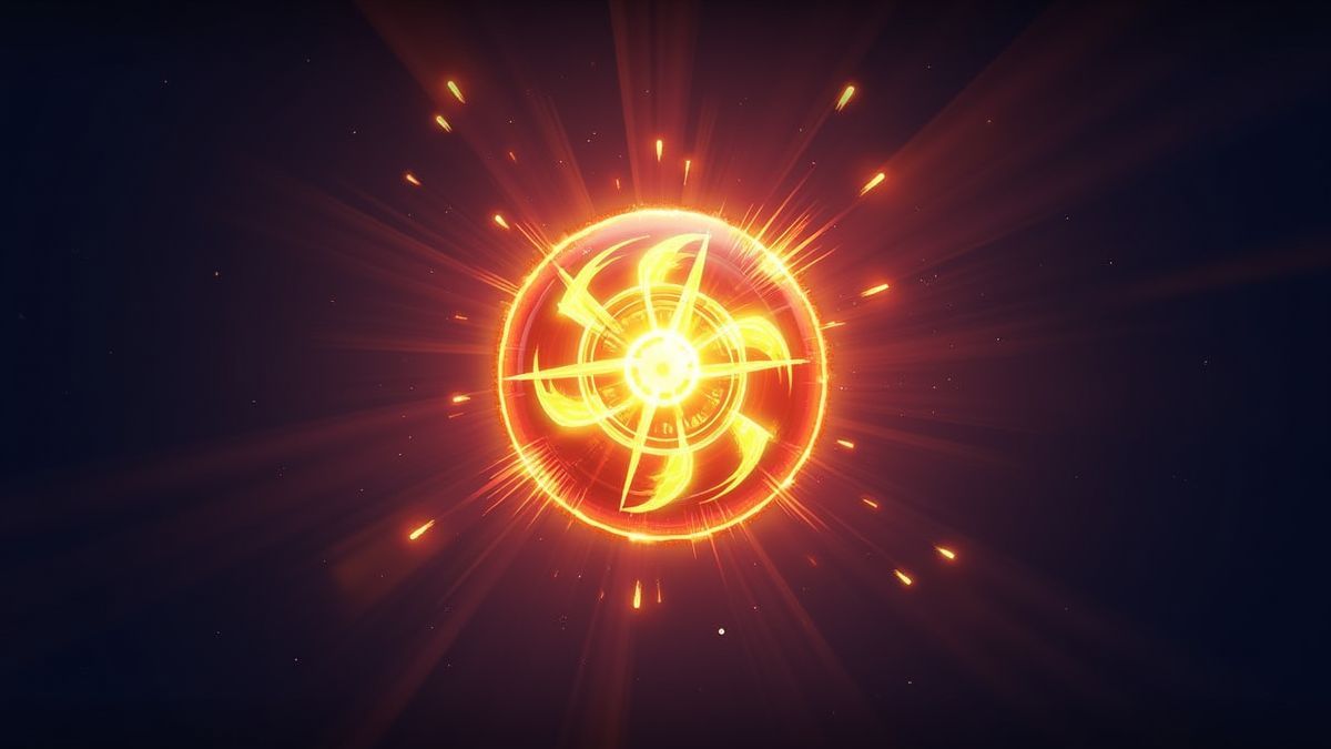 Símbolo Scatter brilhante com explosões de energia.