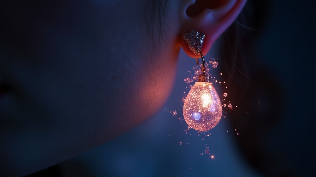 Pendientes mágicos brillando