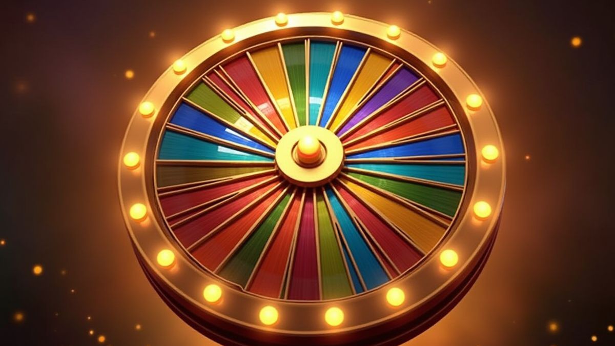 Roulette de la Fortune tournant avec des couleurs vibrantes