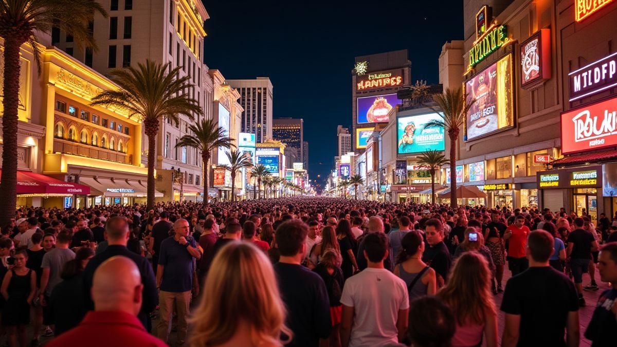 Vue animée du Strip de Las Vegas