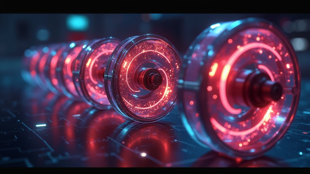 Rolos brilhantes com símbolos Scatter em um ambiente futurista.