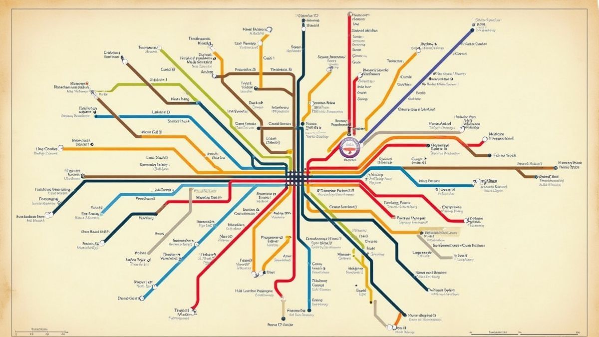 Carte vintage du métro de Londres