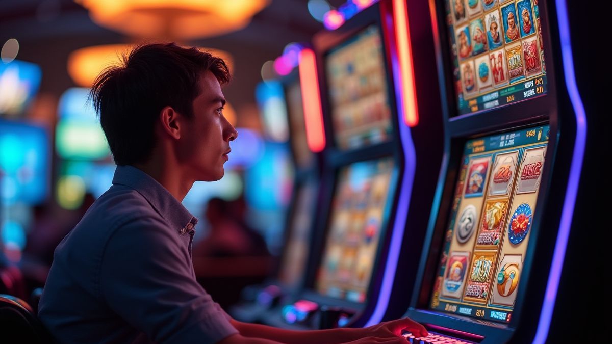 Spieler plant Strategie in Lotto Madness
