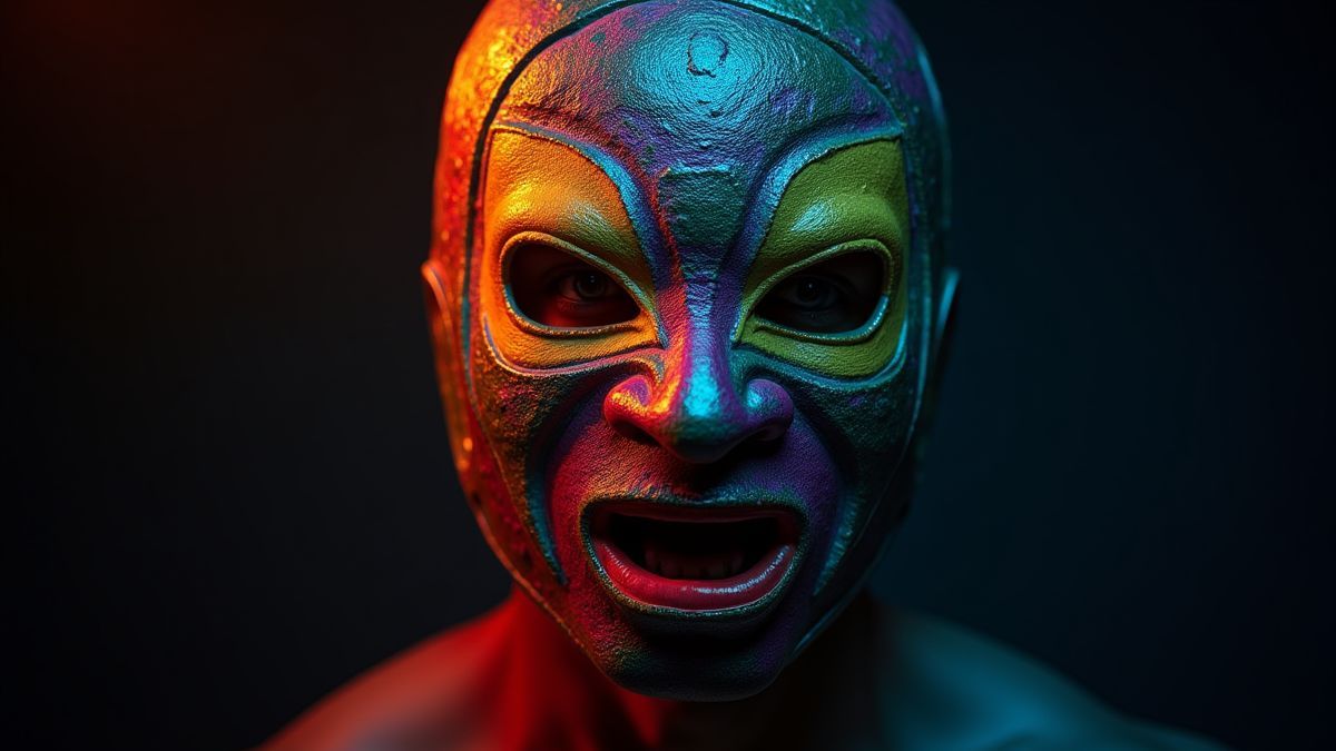 Vibrante Mexicaanse worstelmasker