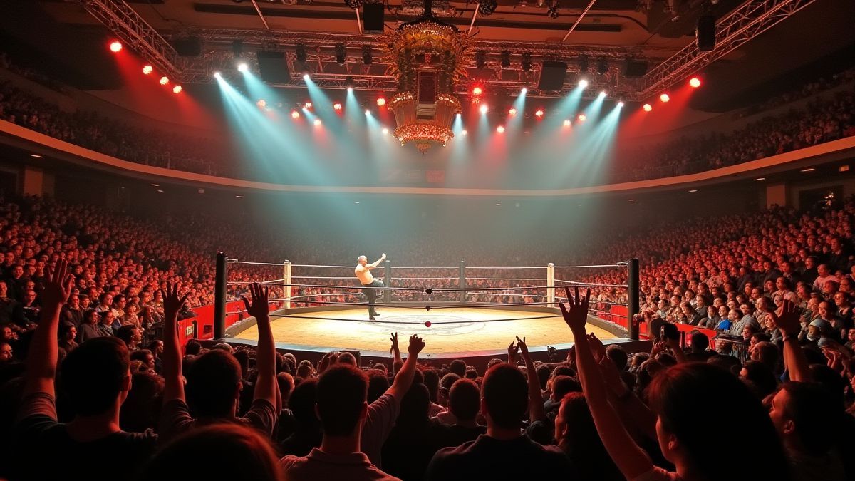 Mexicaanse ring met enthousiast publiek