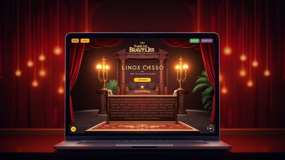 Interfaz de un casino en línea elegante.