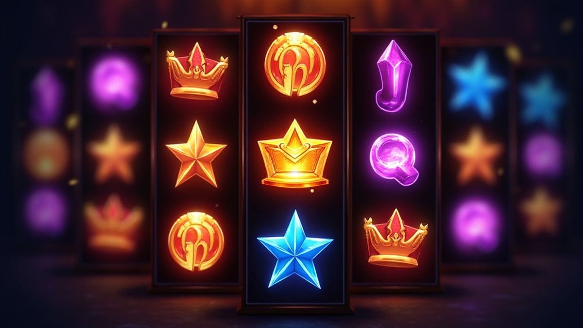 Glowing Scatter and Wild symbols shining on the reels.