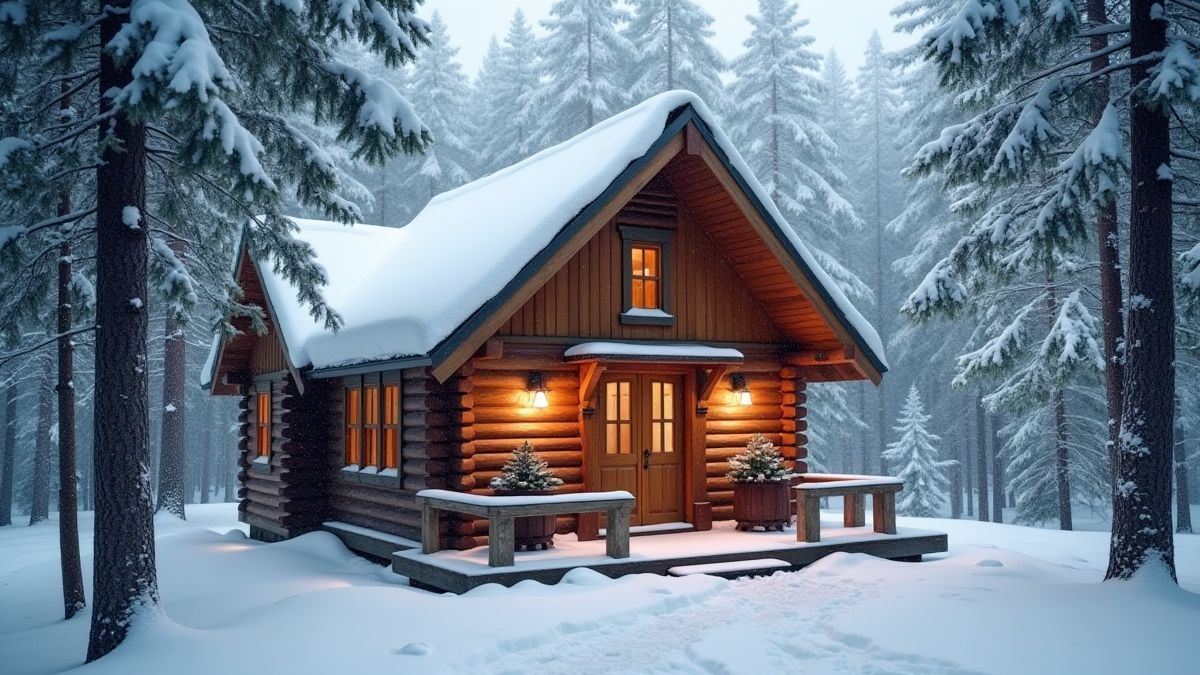 Gezellige hut in een berglandschap