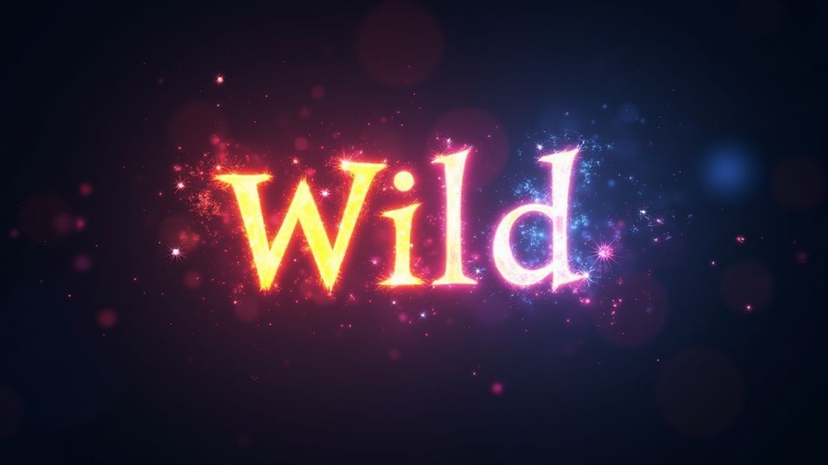 Glowing Wild symbol surrounded by magical sparkles.