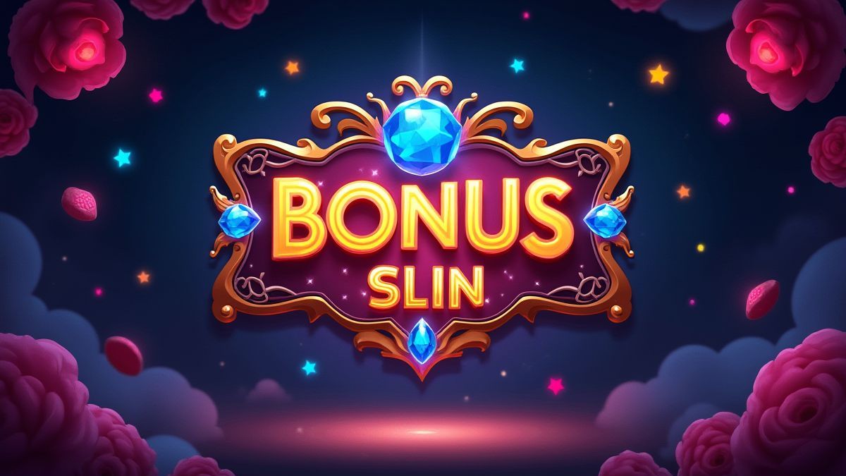 Bonus game screen with vibrant magical elements.