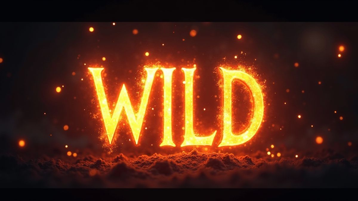 Ein leuchtendes Wild-Symbol, umgeben von magischen Funken.