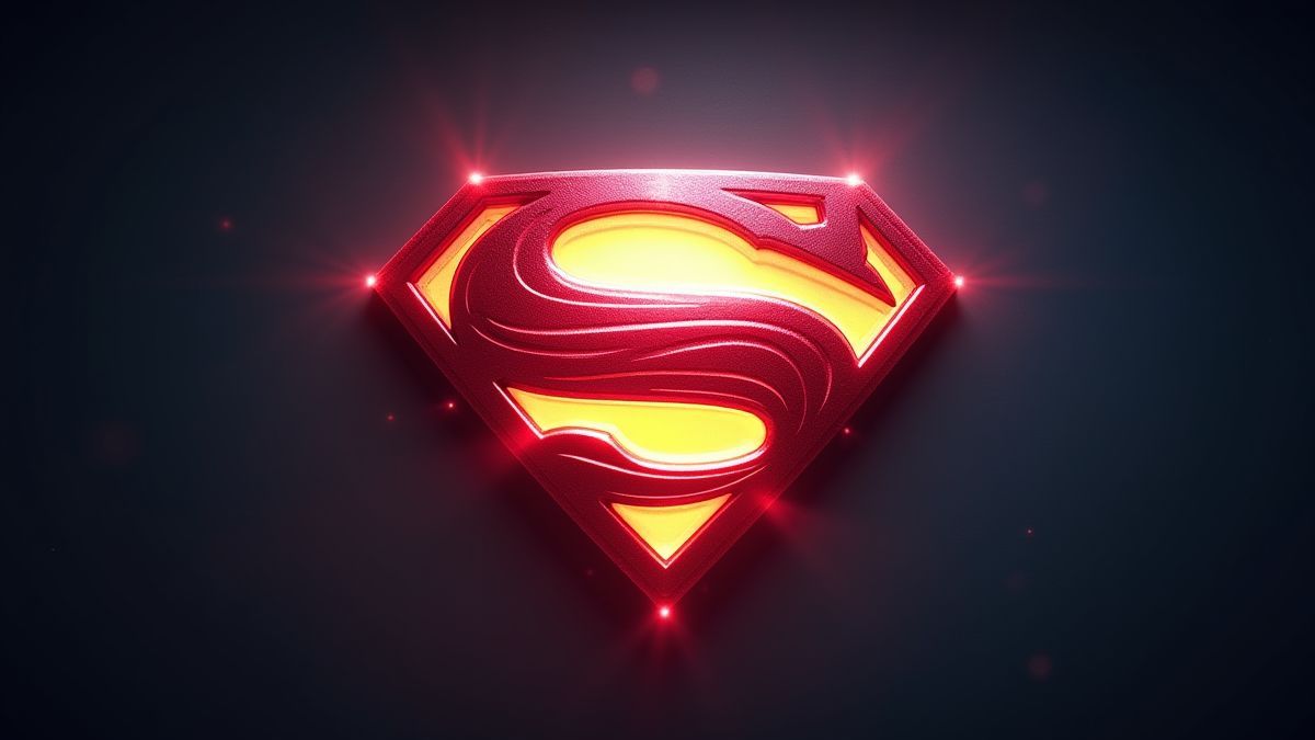 Símbolo de Superman iluminado.