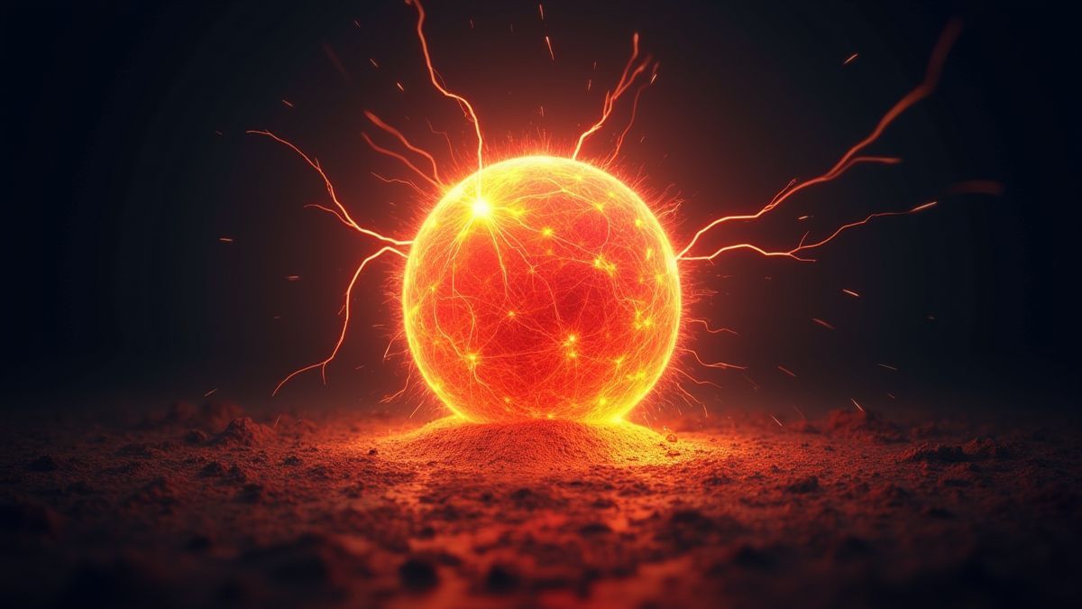 Leuchtender Plasma-Globus, der elektrische Funken ausstößt