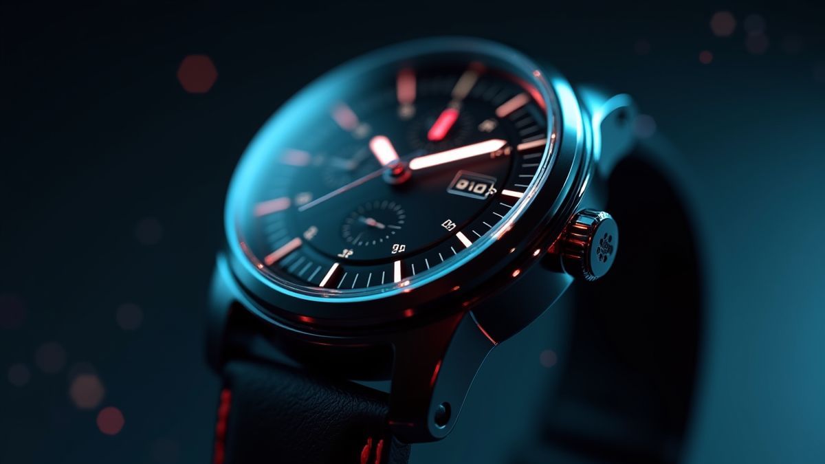 Relógio tecnológico futurista