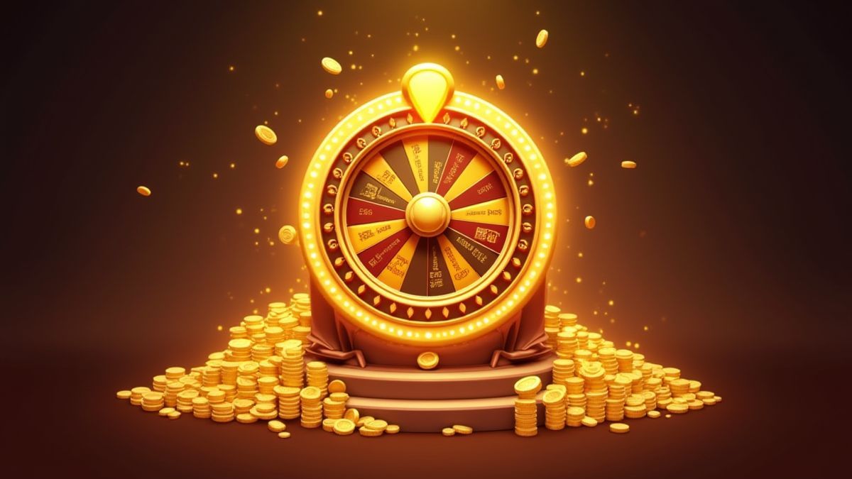Roue de jackpot brillante avec motifs égyptiens.