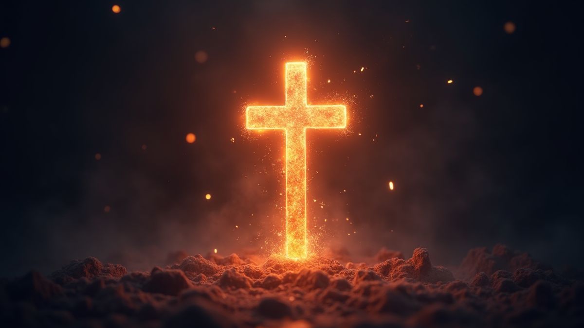 Eine leuchtende magische Rune umgeben von Funkeln.
