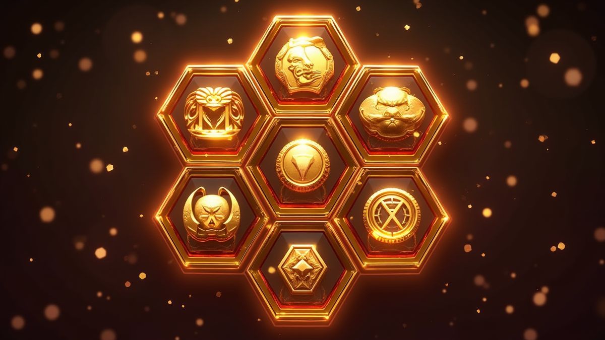 Panel hexagonal du slot Midas Millions