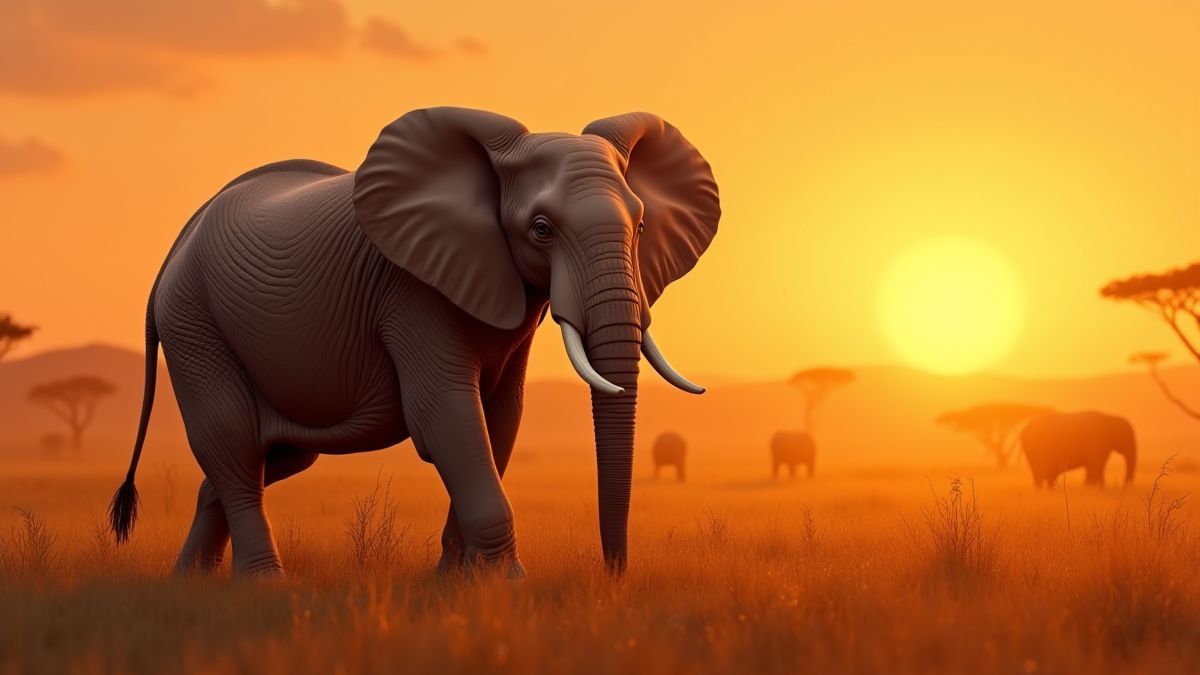 Un elefante majestuoso en la sabana africana.
