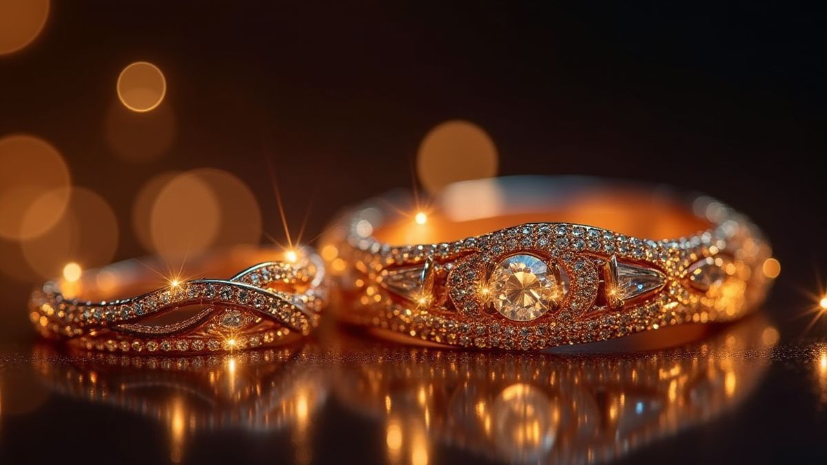 Joyas brillantes bajo una iluminación elegante.