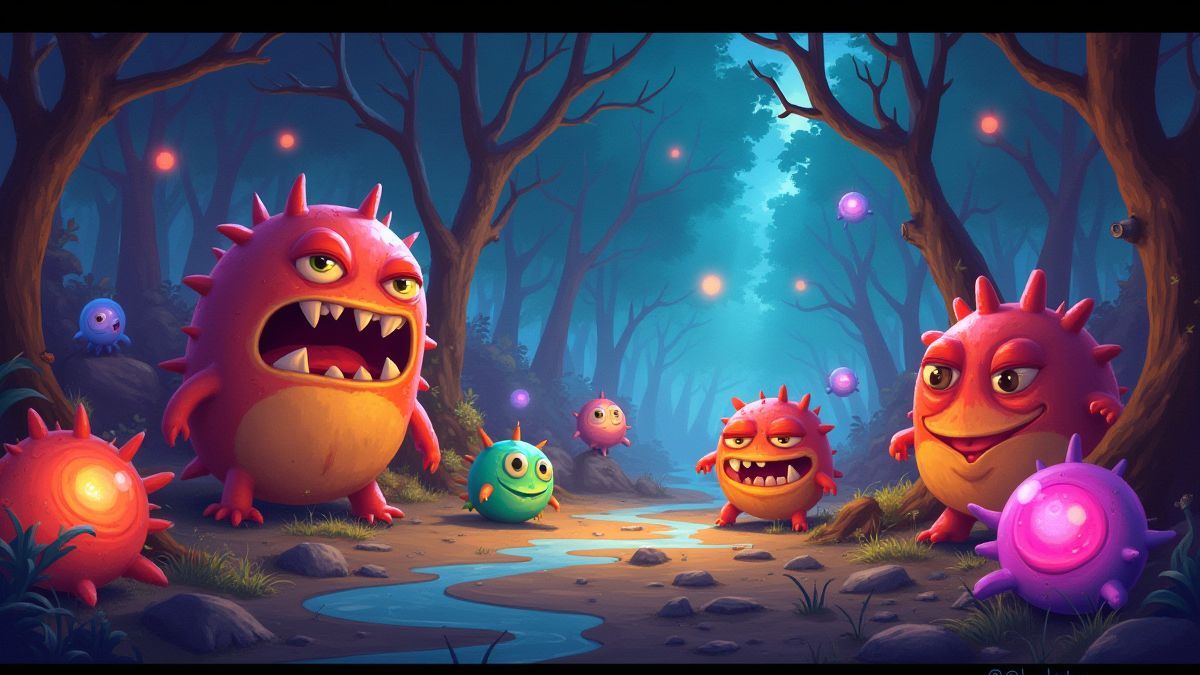 A world full of colorful and playful monsters.