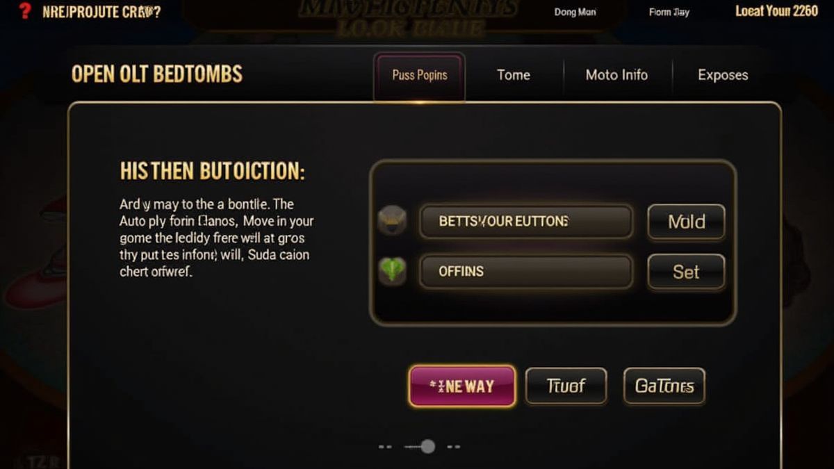 Interfaz de juego de casino con opciones de apuesta y giro automático.
