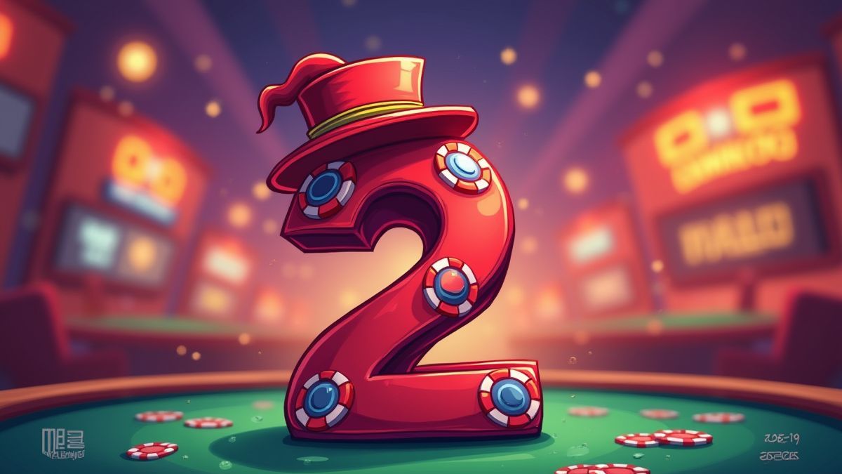 Number two as a wild card in a lively casino environment.