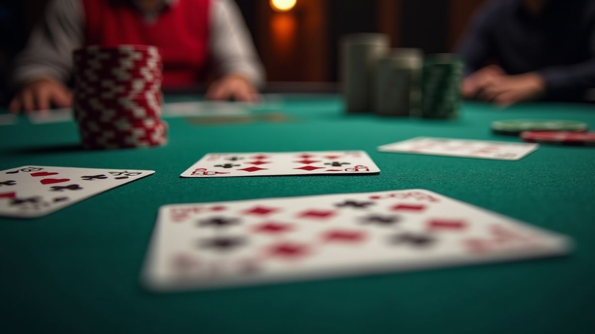 Estrategias de póker con cartas y fichas.