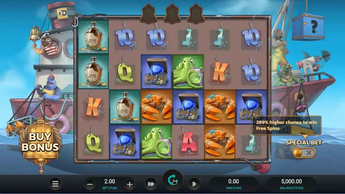 Ecrã do jogo base de Net Gains Dream Drop