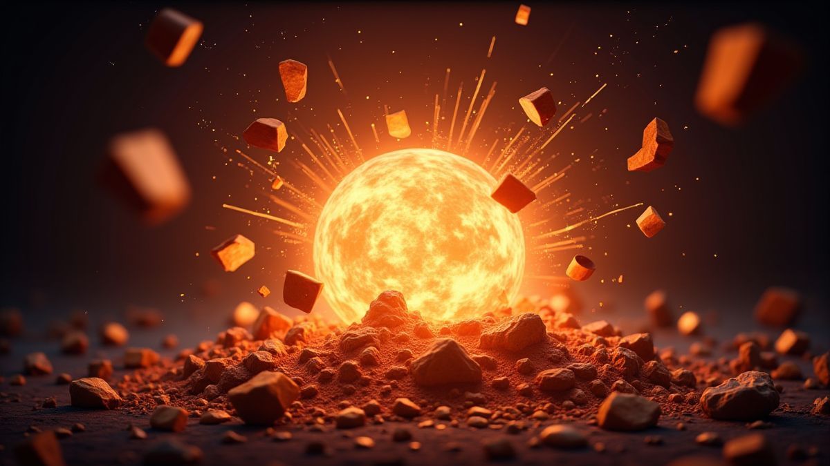 Símbolos explodindo em uma máquina tragamonedas.