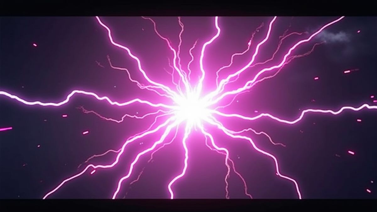 Electrical explosion in a futuristic slot setting.