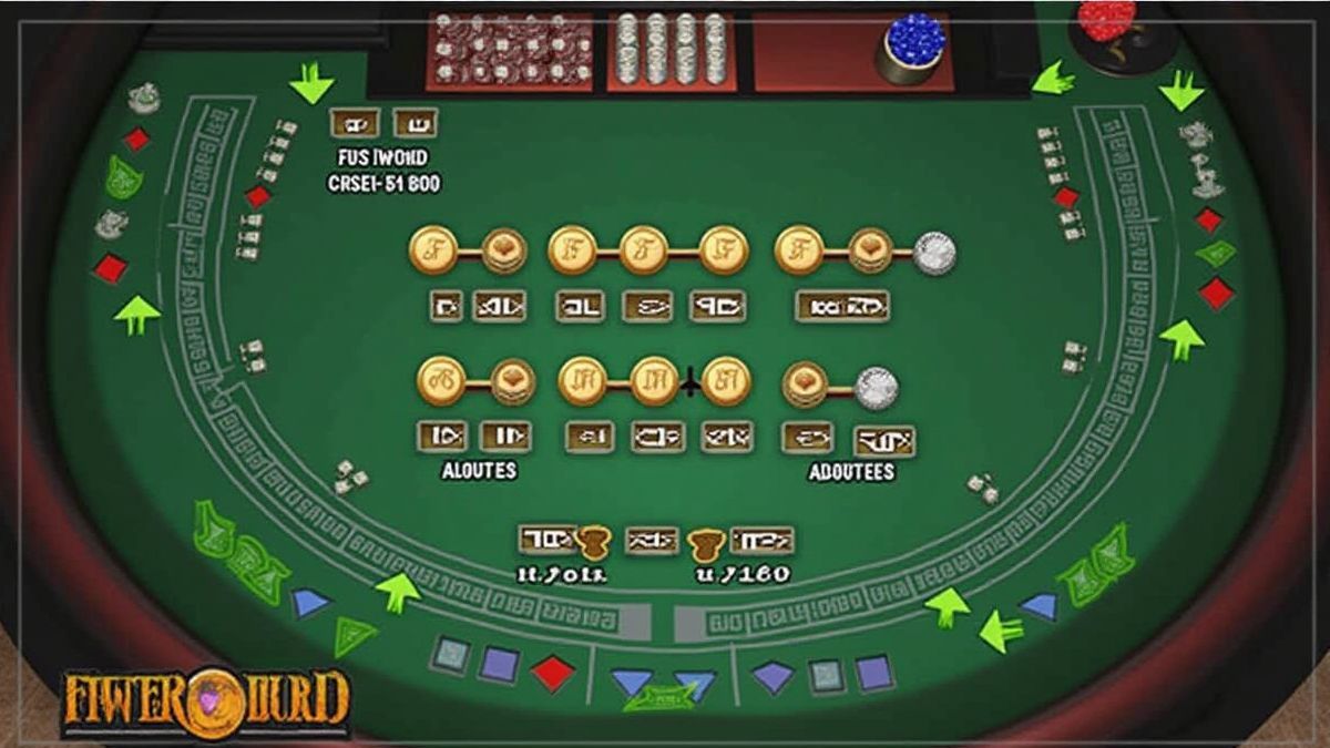 Tablero de estrategia con monedas y flechas mostrando opciones de apuesta.