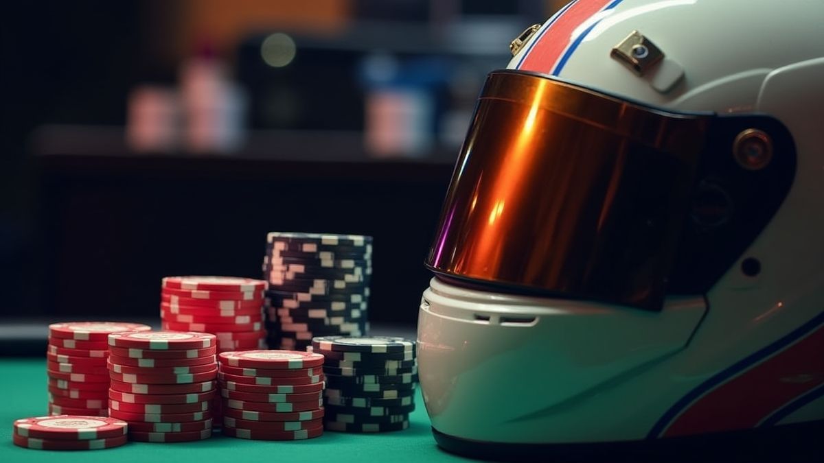 Gestion de budget avec des jetons et un casque de course.