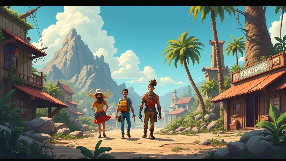 Um mundo pós-apocalíptico cheio de cores e personagens únicos.