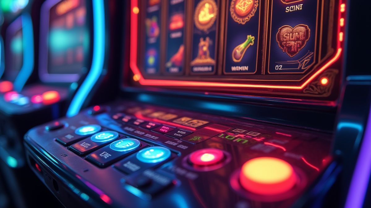 Futuristic slot machine interface