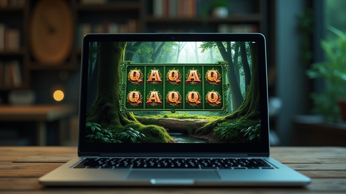 Online-Casino mit Spielautomaten-Interface.