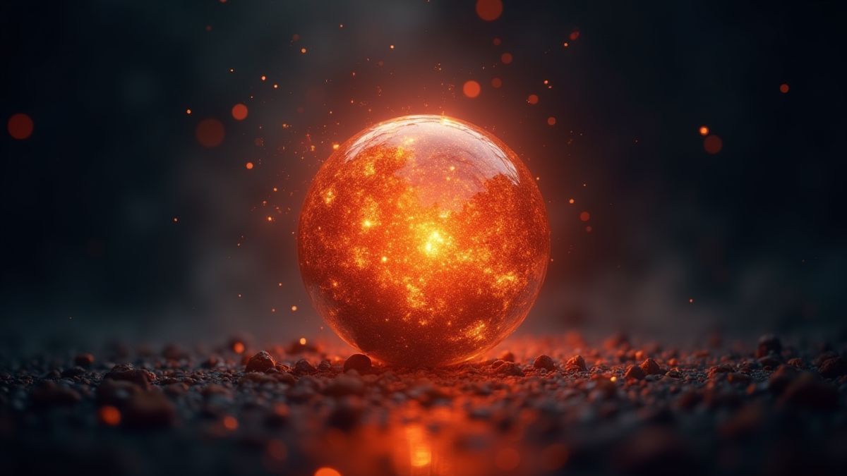 Un orbe enchanté brillant avec une énergie magique.