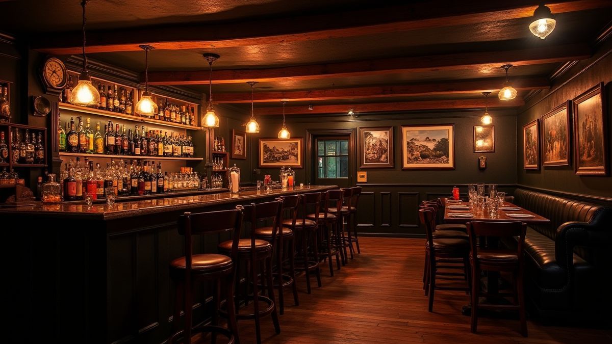 Un pub animado de Birmingham con decoración vintage.