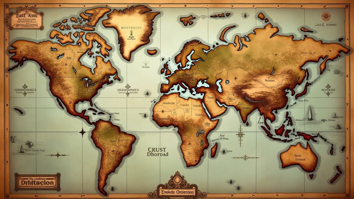 Een victoriaanse kaart met steampunk elementen.