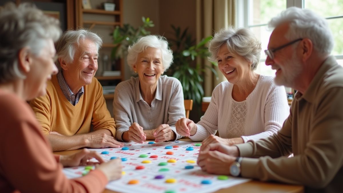 A group of friends enjoying a bingo game.