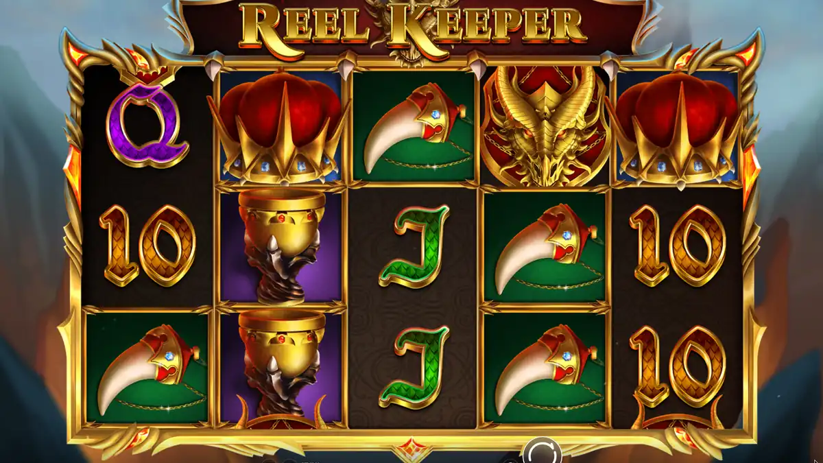 Reel-Keeper-Basisspiel mit 5x3-Walzen und Drachenschatzsymbolen