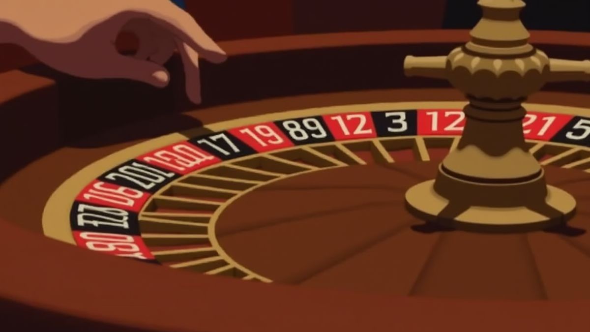 Main tournant une roue de roulette indienne