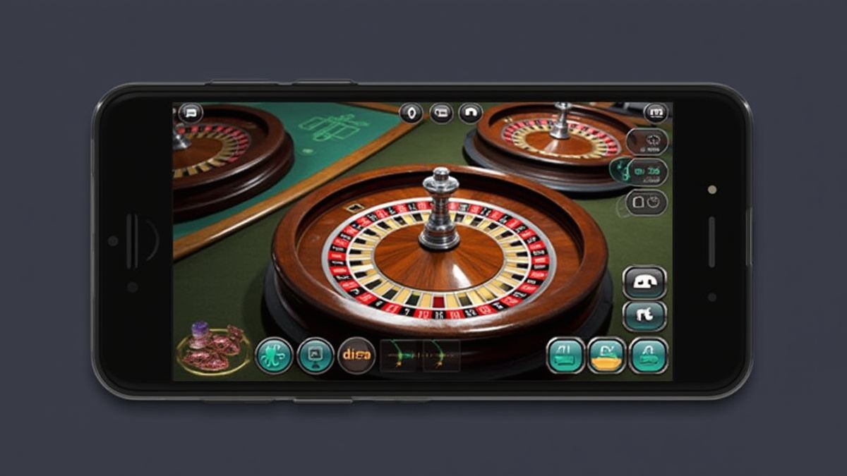 Interfaz móvel elegante mostrando a jogabilidade de Roulette 3D.
