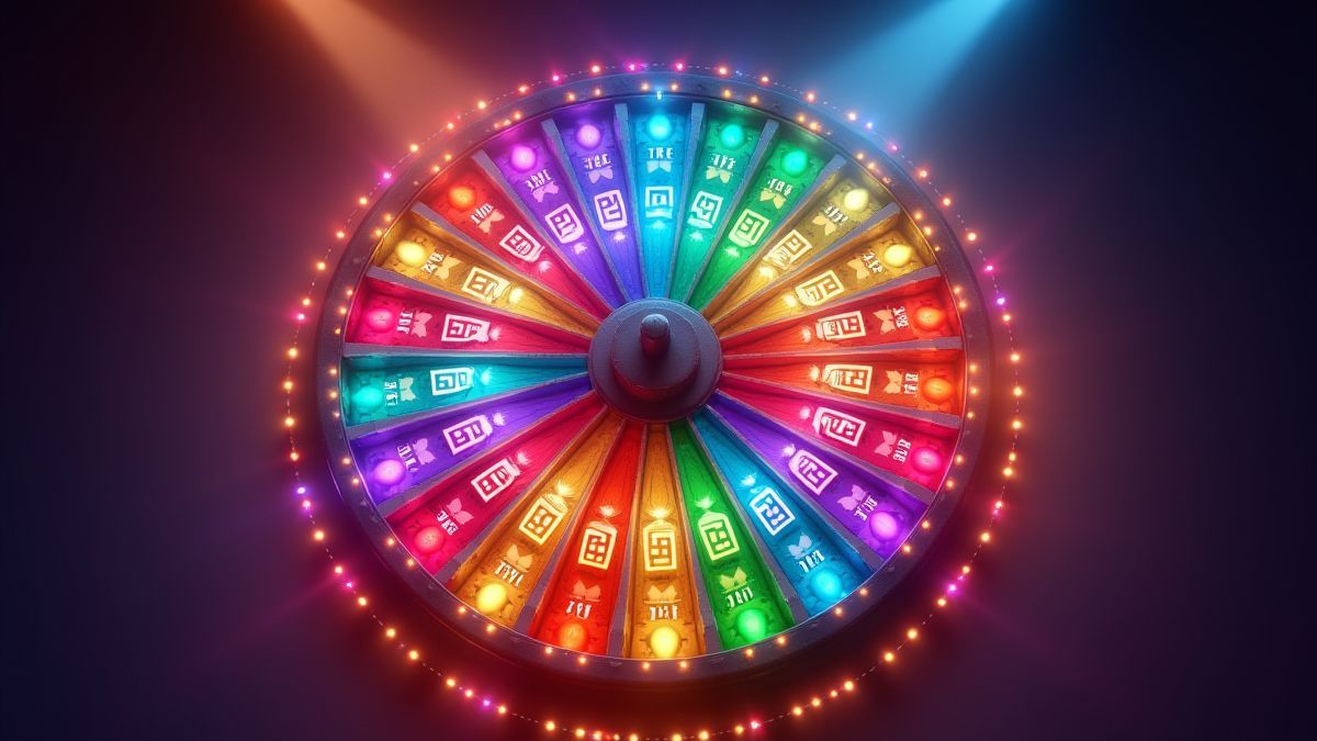 Una rueda de bonificación con multiplicadores y opciones de giros gratis.